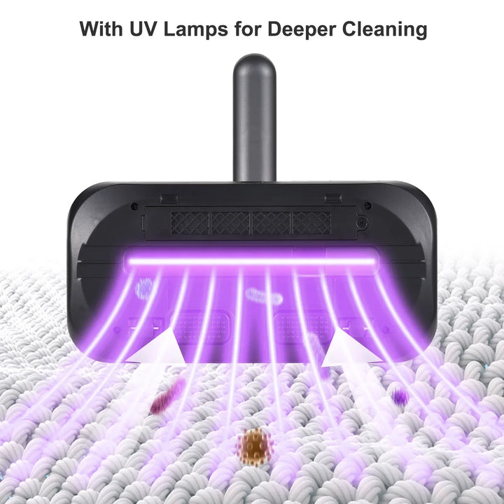 Compact Mattress Vacuum Cleaner 100W Cordless UV Bed Cleaner 8000Pa Strong Suction