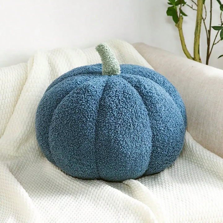 Plush Pumpkin Cushion – Cozy Sherpa &amp; Boucle Throw Pillow for Fall &amp; Halloween Home Decor, Ideal Gift for Kids and Babies