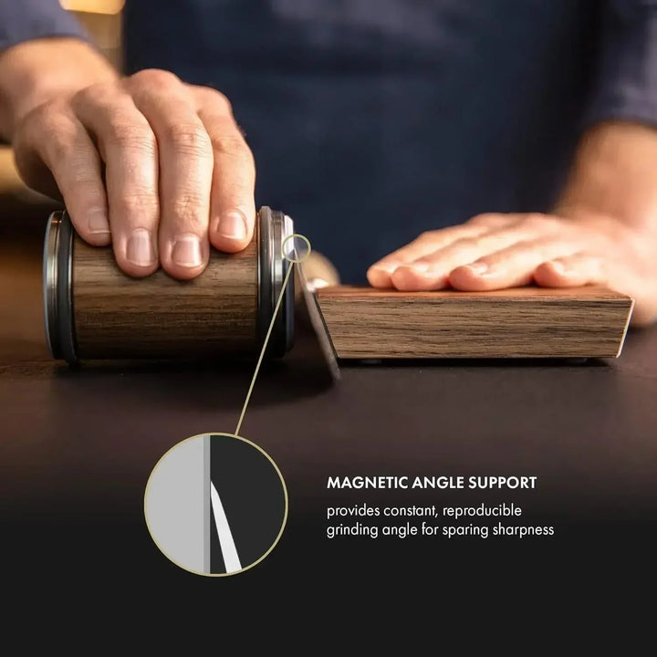 Rolling Diamond Knife Sharpener Kit with Magnetic Holder – 15° &amp; 20° Angle Roller Kitchen Tool 2026