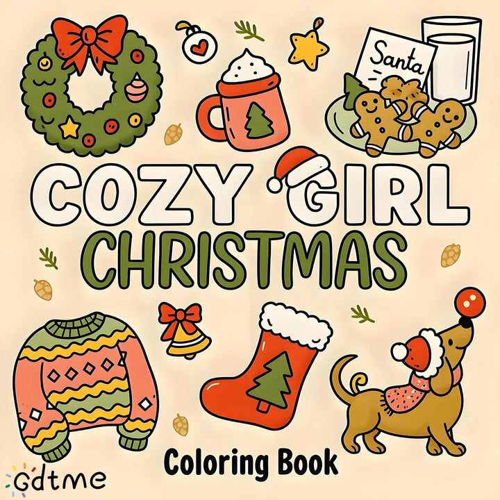 colouring Book For Adults Cozy Christmas Theme Easy Relaxing Holiday colouring Pages Gift Idea 2025