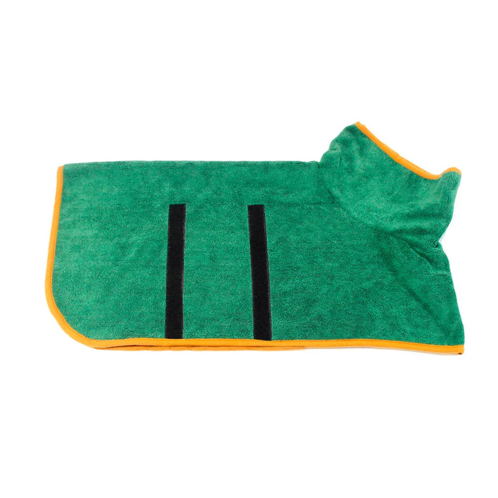 Microfiber Dog Bathrobe Towel - Adjustable Absorbent Coat for Cats &amp; Dogs, Pet Grooming Care