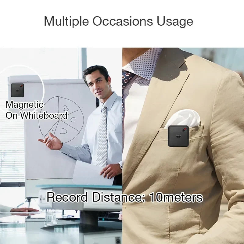 Mini Voice Recorder Clip On Magnetic Phone Dictaphone