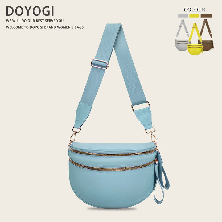 Versatile unisex crossbody bum bag – checkered nylon, box shape, travel and daily use