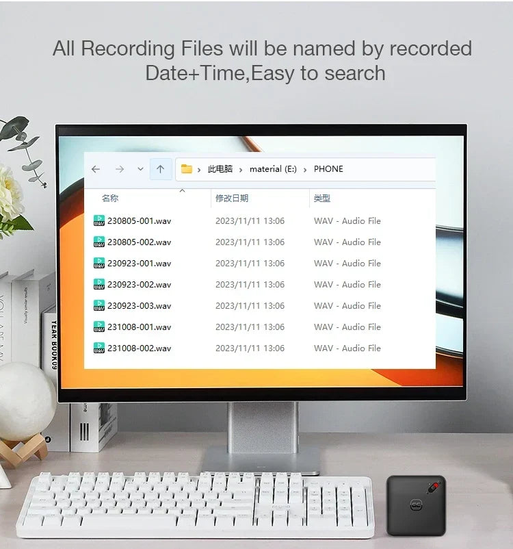 Mini Voice Recorder Clip On Magnetic Phone Dictaphone
