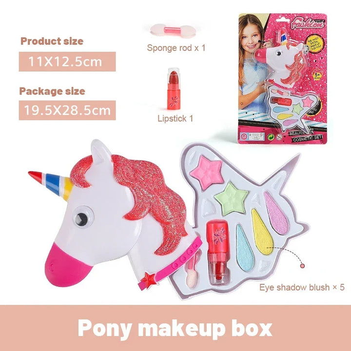 Princess Makeup Toy Set for Kids - Pretend Play Cosmetics with Lipstick &amp; Eyeshadow for Parties
