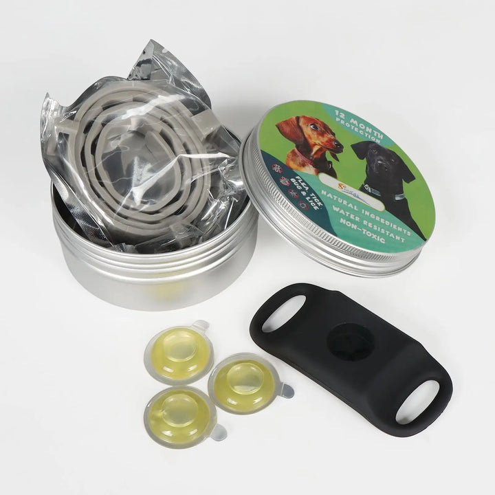 Natural Extract Pet Flea &amp; Tick Repellent Collar Tag Dogs Cats All Seasons Safe Wearable
