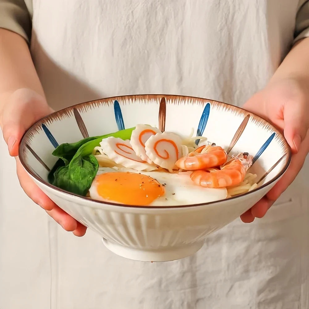 Ramen Bowl 8 Inch Porcelain Japanese Noodle Bowl Large