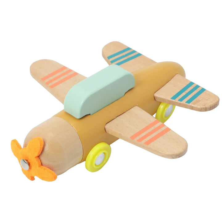 Wooden Montessori Plane Educational Toy for 3-4 Year Olds with colourful Glass Beads for Learning and Creative Play