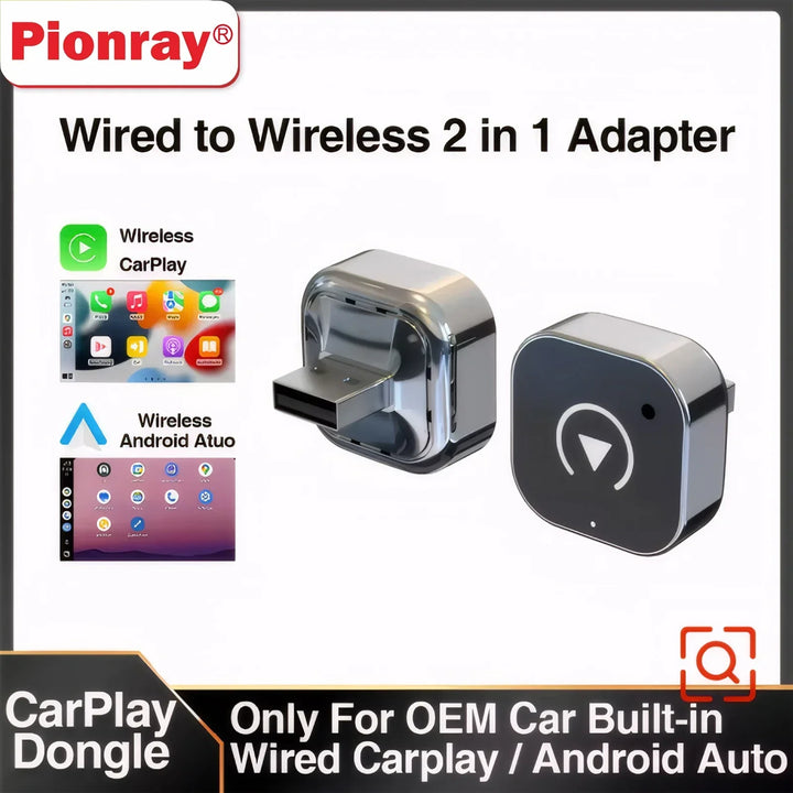 Wireless CarPlay Adapter 2-In-1 For Android Auto, AI Smart Box, Fall 2025 Car Tech Gift