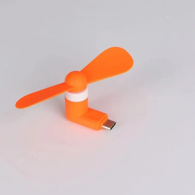 Type-C Small Fan Flexible Bendable Fan For Laptop AC Charger Portable Mini Fan Summer Gadget
