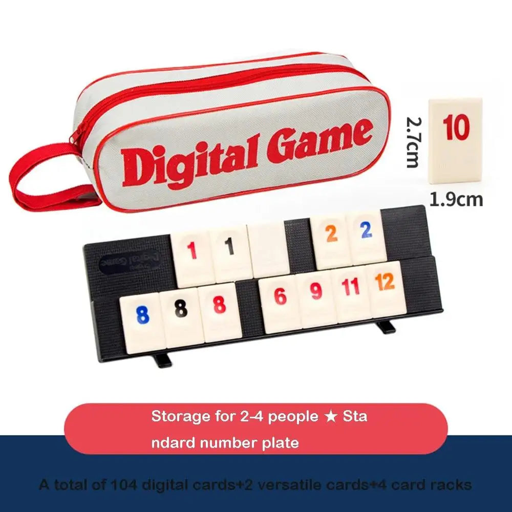 Portable Mahjong Game Set - Rummy Board Game for Adults &amp; Family Gatherings, Perfect for Travel
