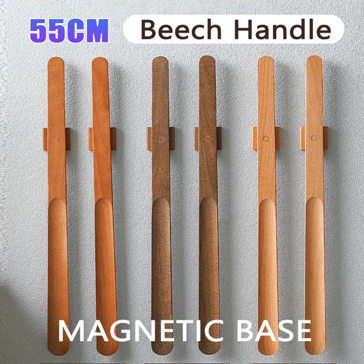 Shoehorn Wooden Magnetic 55cm Beech Long Handle Easy Wear