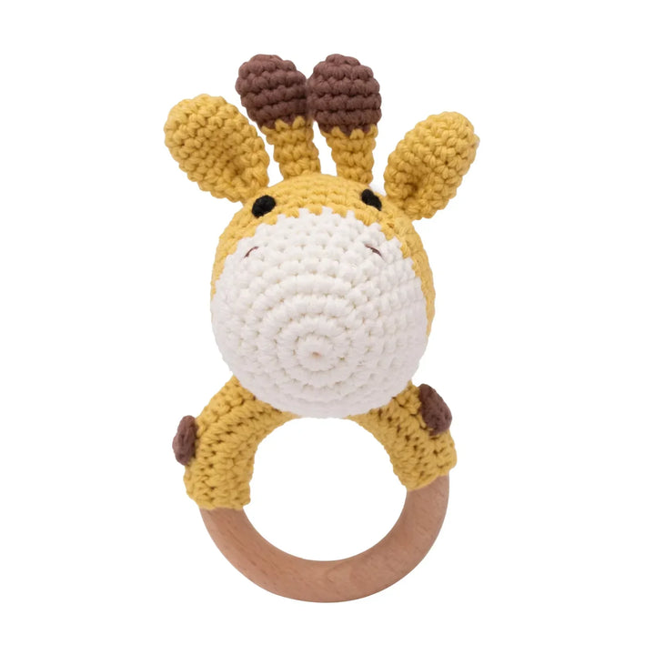 Baby Crochet Rattle Bunny Teether Newborn Sensory Toys