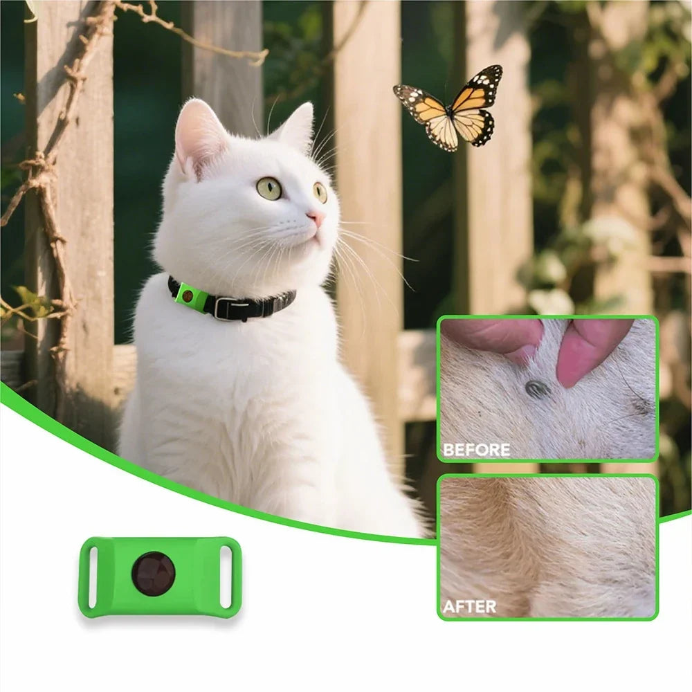 Natural Extract Pet Flea &amp; Tick Repellent Collar Tag Dogs Cats All Seasons Safe Wearable