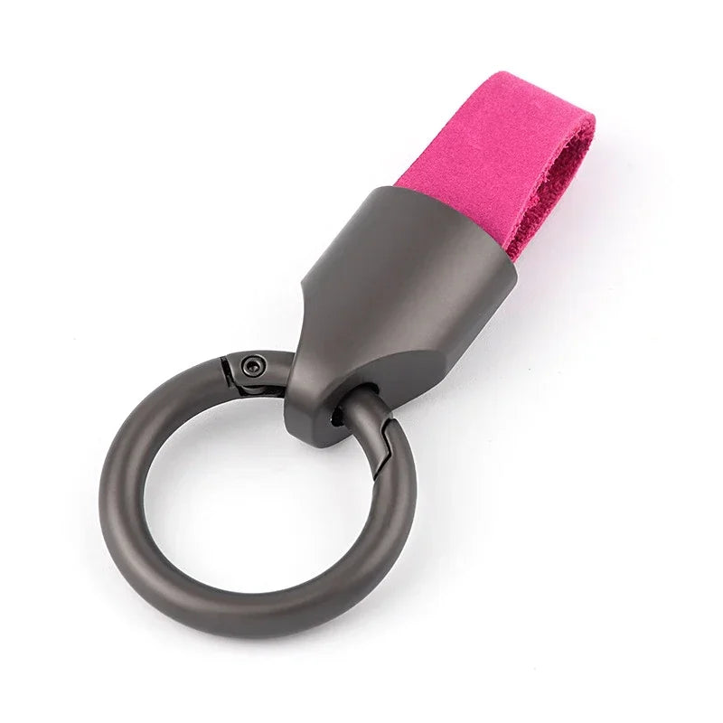 Cowhide Leather Keychain Carabiner Ring Everyday Carry