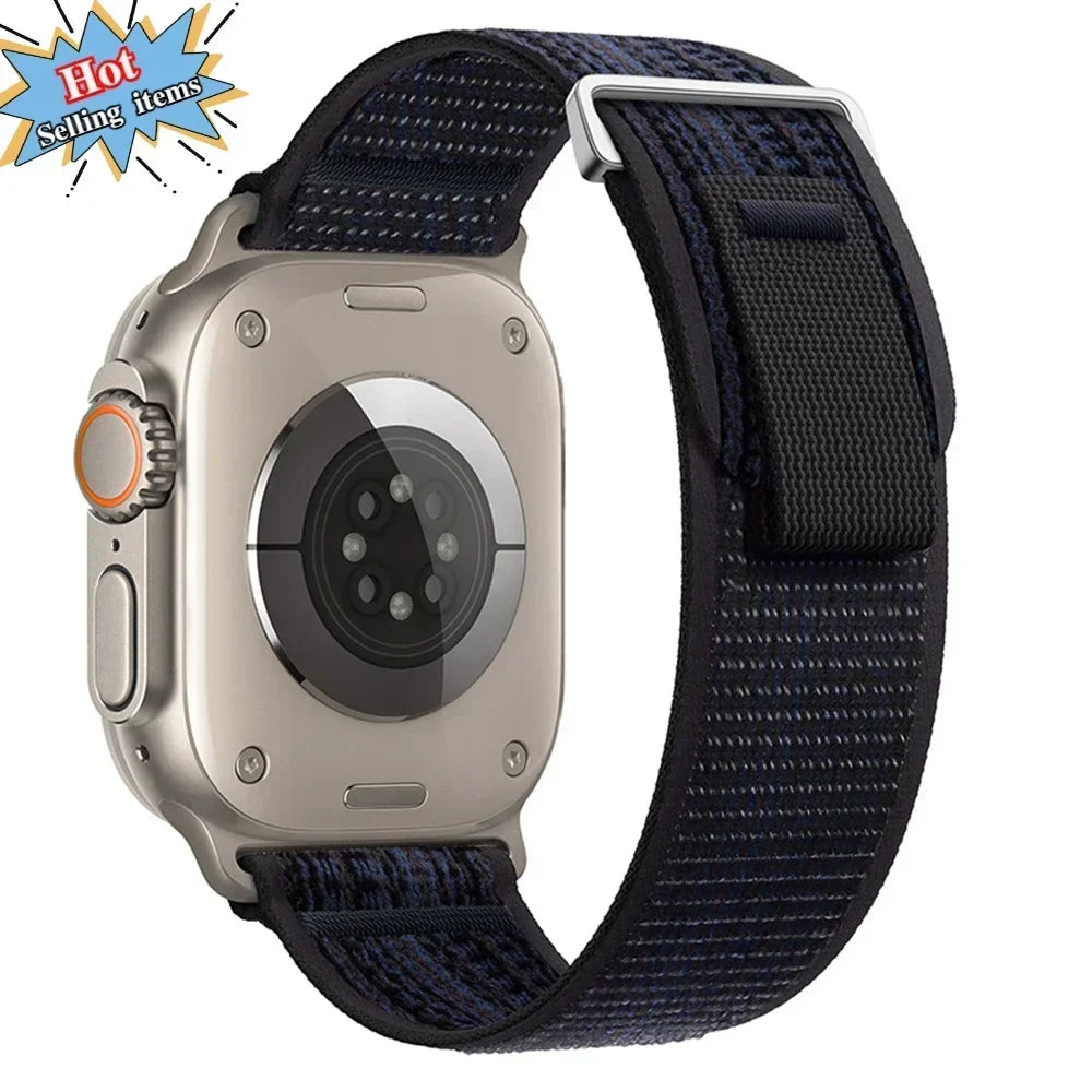 Nylon Trail Loop Apple Watch Band - Breathable Sport Strap for Ultra 3 2, Series 11 10 9 8 7 41-49mm