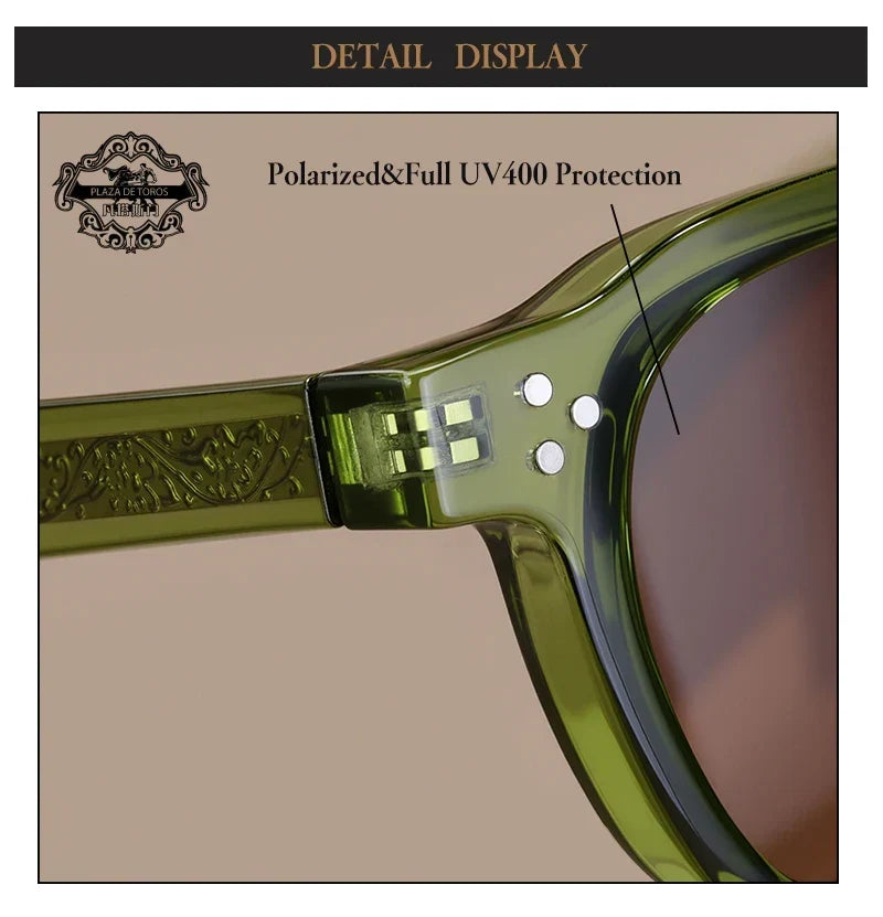 Sunglasses TR90 Frame Retro Rivets Style Unisex Polarized UV400 Summer 2026 Gift Idea