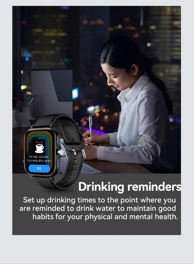 LAXASFIT Smart Watch Full Touch Screen Bluetooth Call – Heart Rate Sleep Tracker Sports Fitness Smartwatch 2026