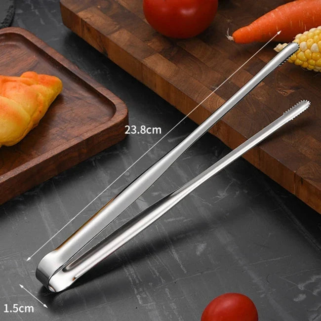 Stainless Steel BBQ Tongs Non-Slip Heat Resistant Grill Food Clip – Kitchen &amp; Outdoor 2026