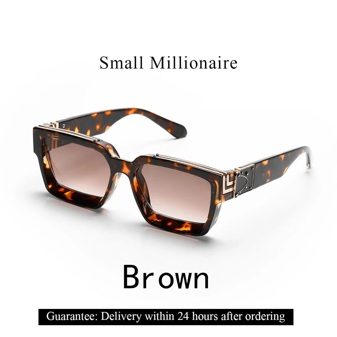 Sunglasses Black Retro Square Shades Luxury Fashion Eyewear Fall 2026 Trend Gift Idea