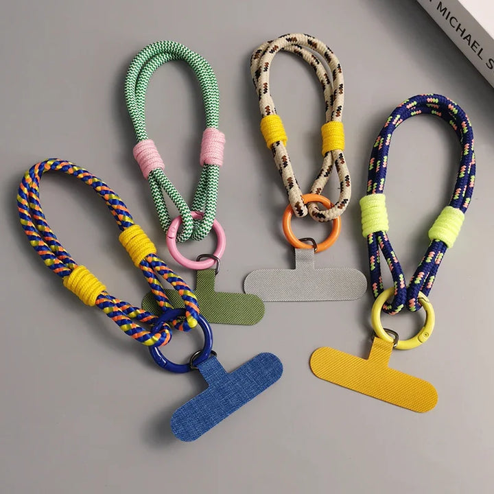 Universal Mobile Phone Lanyard with Anti-Loss Wrist Strap &amp; Accessories - Stylish Two-Strand Design