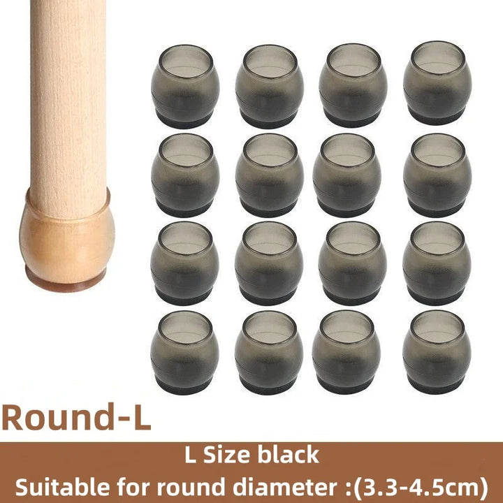 Silicone Non-Slip Furniture Leg Pads 16-Pack – Floor Protectors Chair Feet Leveling Mat 2026