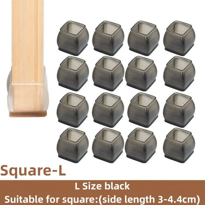 Silicone Non-Slip Furniture Leg Pads 16-Pack – Floor Protectors Chair Feet Leveling Mat 2026
