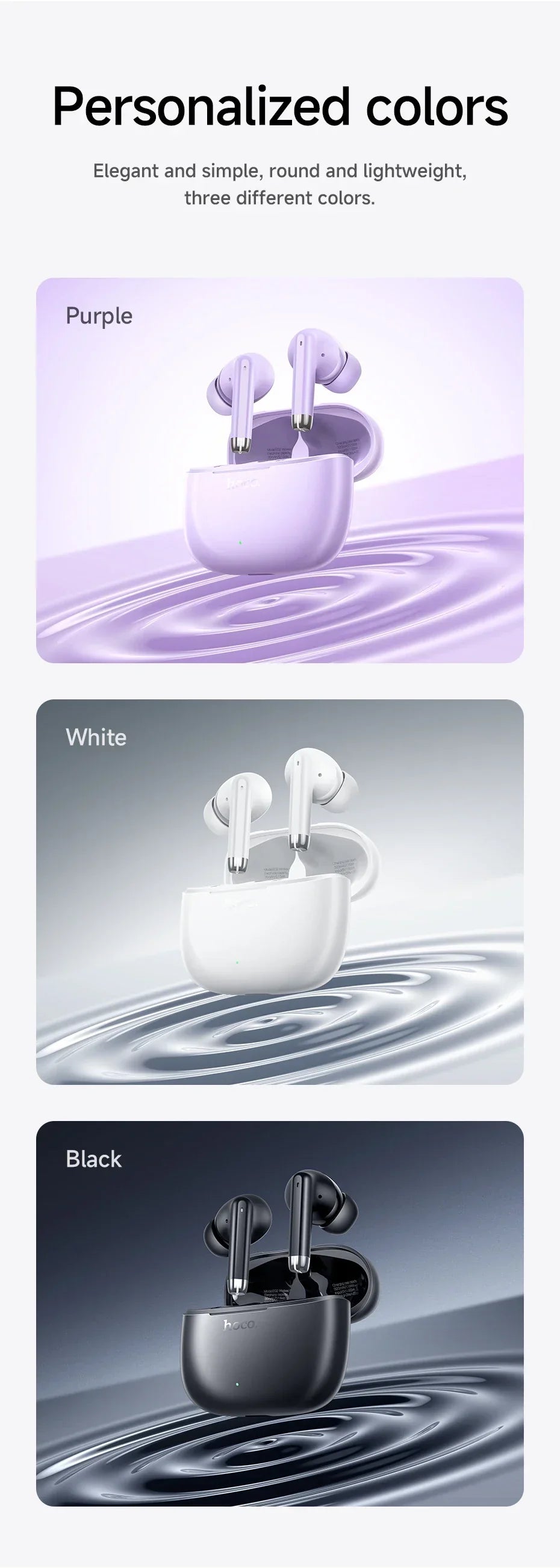 Wireless Bluetooth 5.3 earbuds – waterproof, USB-C charging, touch control, built-in mic 2026