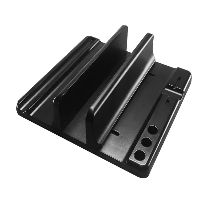 Vertical Laptop Stand with Adjustable Width - Space-Saving Computer Accessories for Office Desks