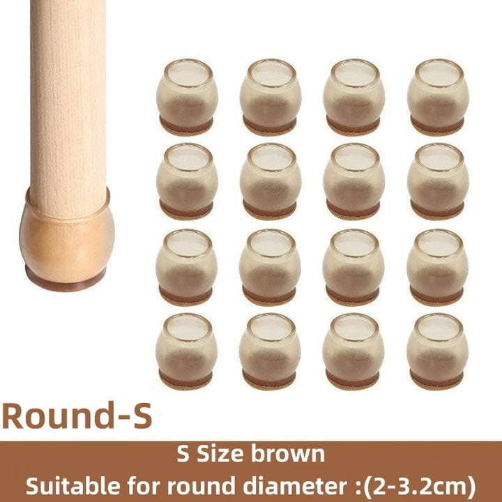 Silicone Non-Slip Furniture Leg Pads 16-Pack – Floor Protectors Chair Feet Leveling Mat 2026