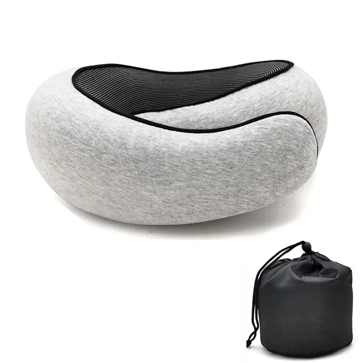 Memory Foam Travel Neck Pillow U Shaped Snail Style Portable Ergonomic Support For Summer Travel 2026 Cotton Cover