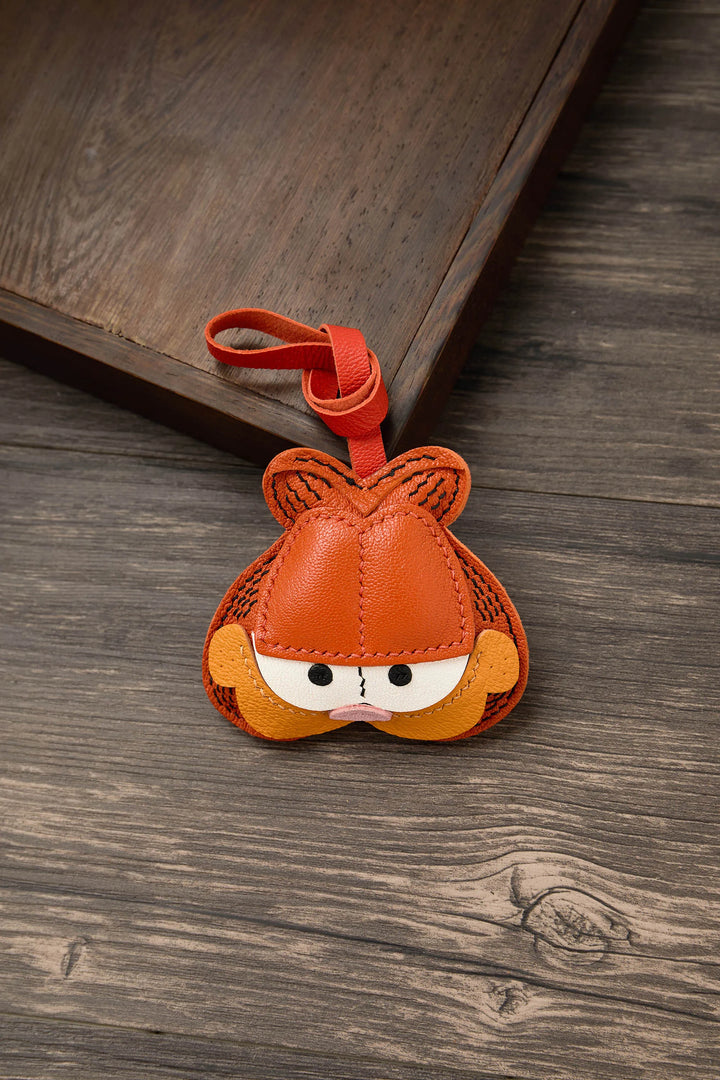 Leather Bag Charm No Face Keychain Black Cozy Cute Gift