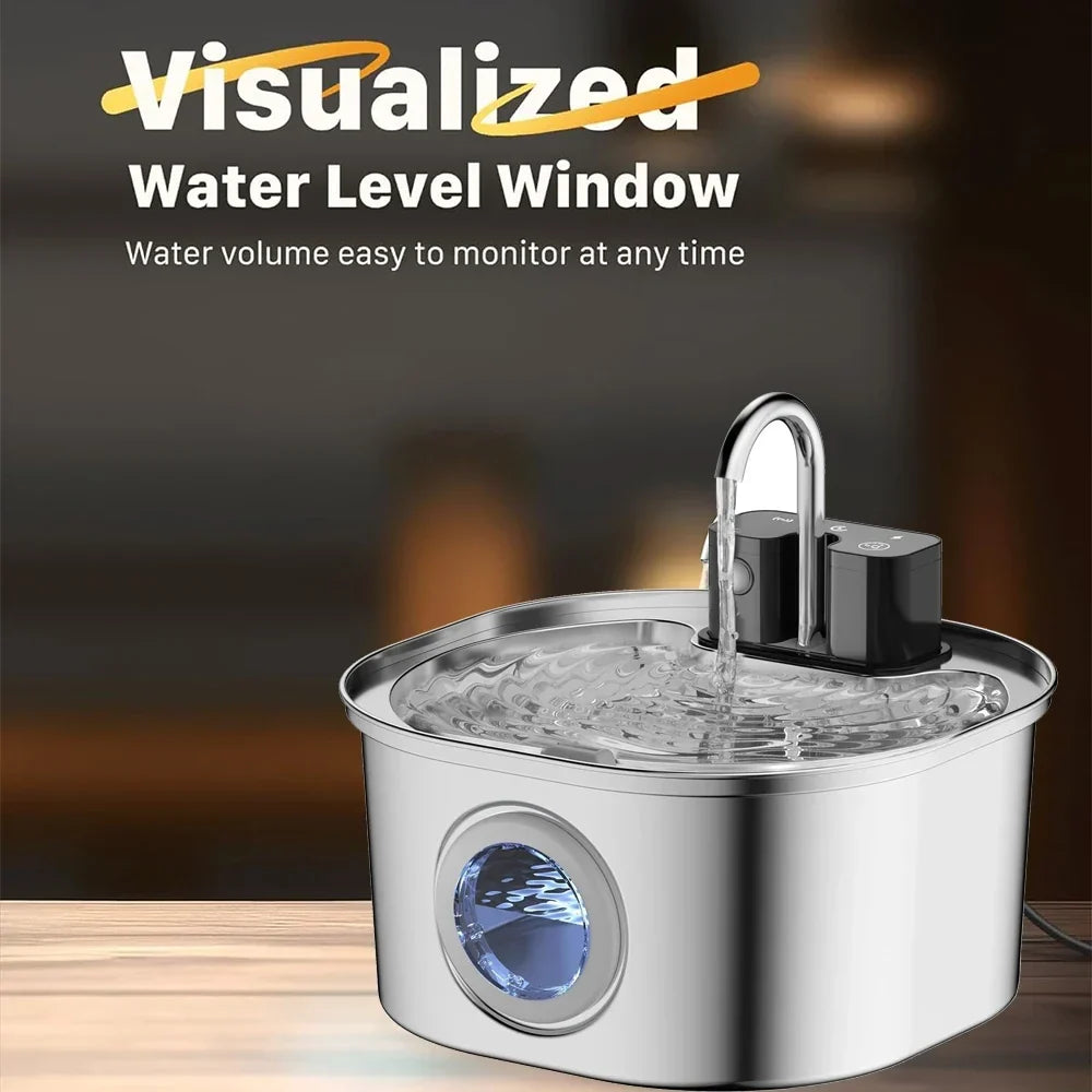 Cat Water Fountain Stainless Steel Wireless 3.2L Auto Dispenser Fall 2026 Keeps Pets Hydrated