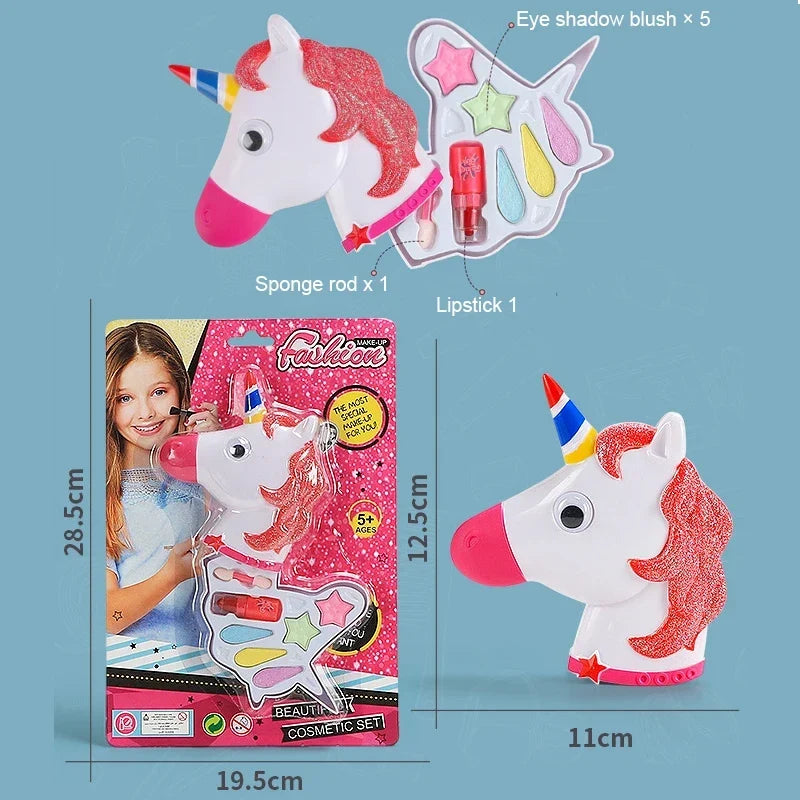 Princess Makeup Toy Set for Kids - Pretend Play Cosmetics with Lipstick &amp; Eyeshadow for Parties