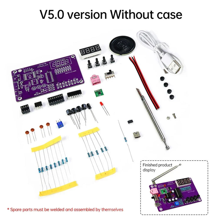 DIY FM Radio Kit 87-108MHz Adjustable Frequency Soldering Practice Kit Back to School 2026 Gift