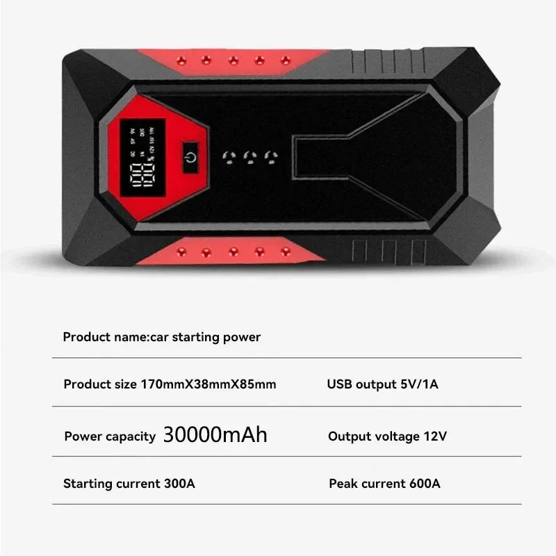 Car Jump Starter Power Bank 18000mAh 1200A Peak Emergency Booster for 12V Vehicles Fall 2025 Road Trip Safety