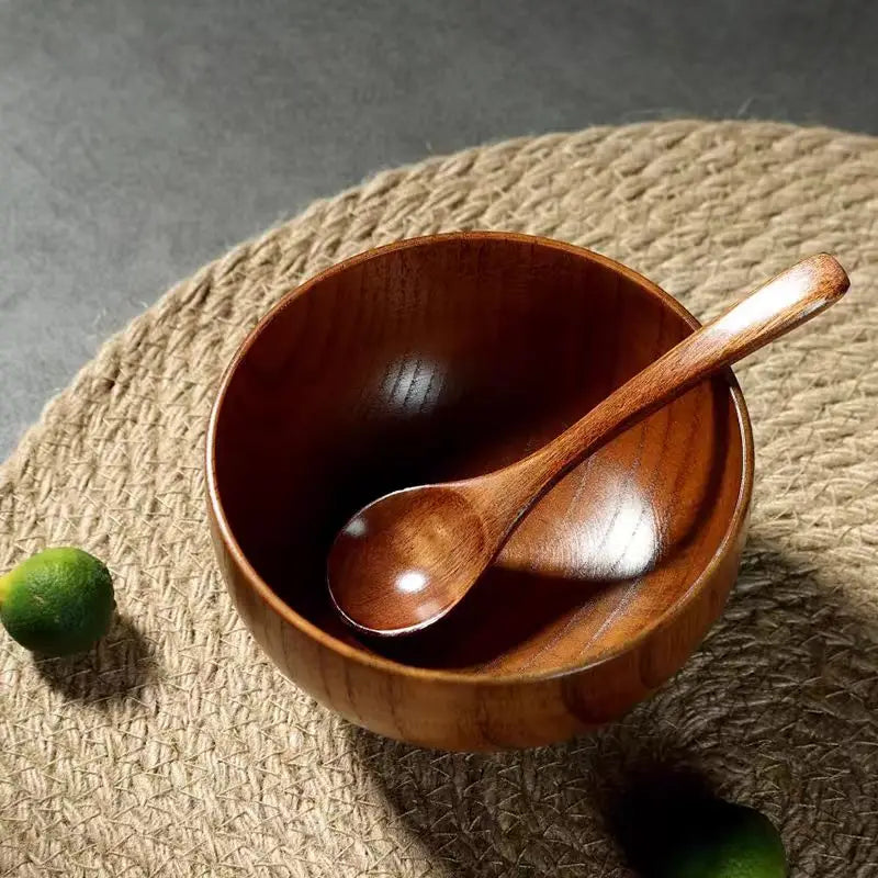 Jujube Wood Soup Bowls Solid Wooden Japanese Bowls