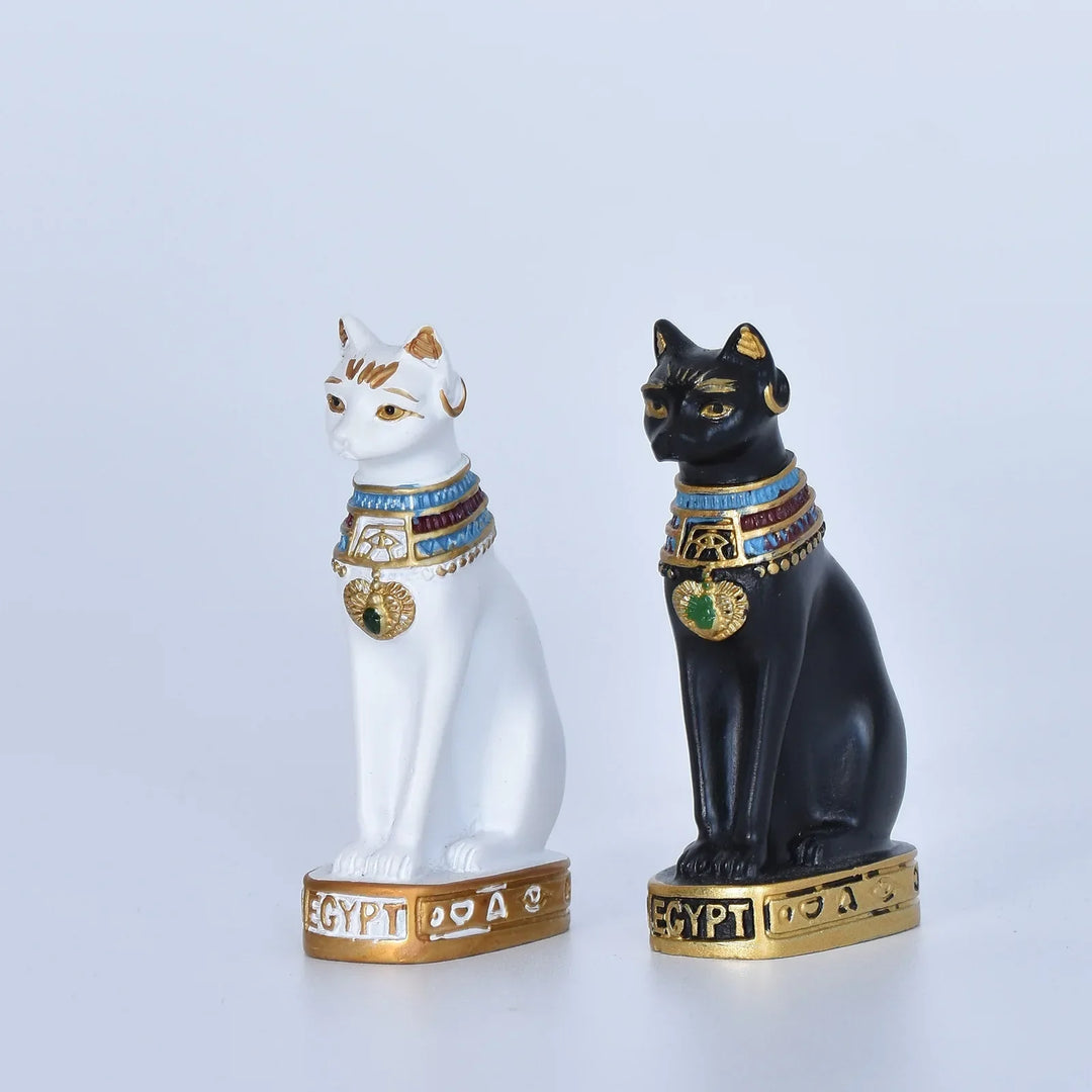 Cat Statue Mini Egyptian Cat Goddess Resin Decor For Home And Garden Retro Gift Idea