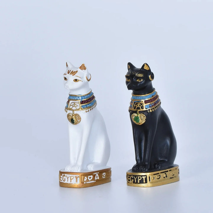 Cat Statue Mini Egyptian Cat Goddess Resin Decor For Home And Garden Retro Gift Idea