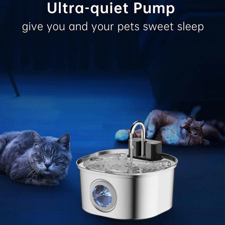 Cat Water Fountain Stainless Steel Wireless 3.2L Auto Dispenser Fall 2026 Keeps Pets Hydrated