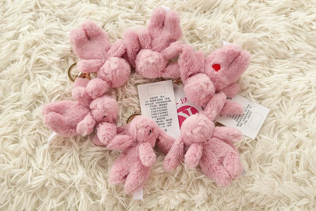 Rabbit Plush Keychain Cute Bunny Bag Charm Soft Gift