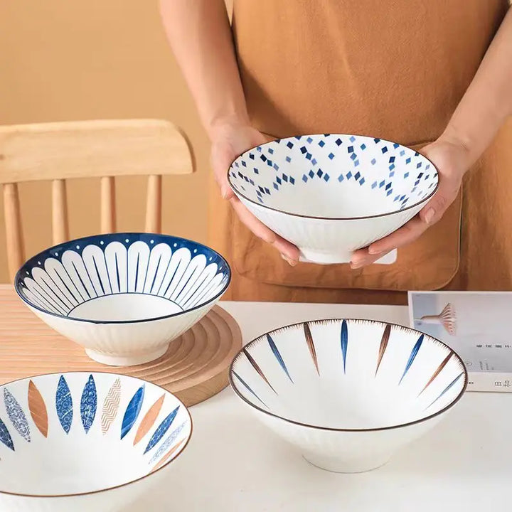 Ramen Bowl 8 Inch Porcelain Japanese Noodle Bowl Large