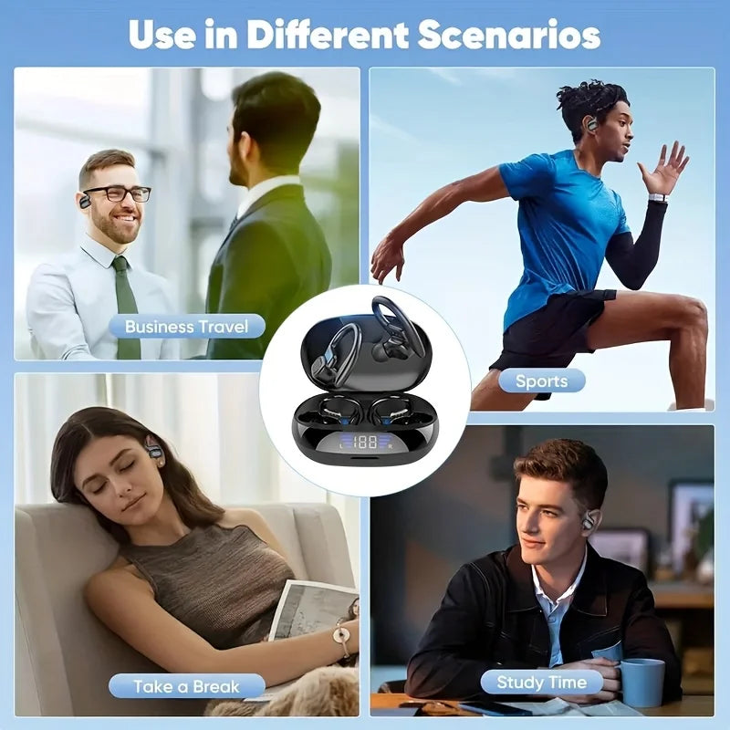 AI Translation Earphones Wireless Ear Hook Bluetooth