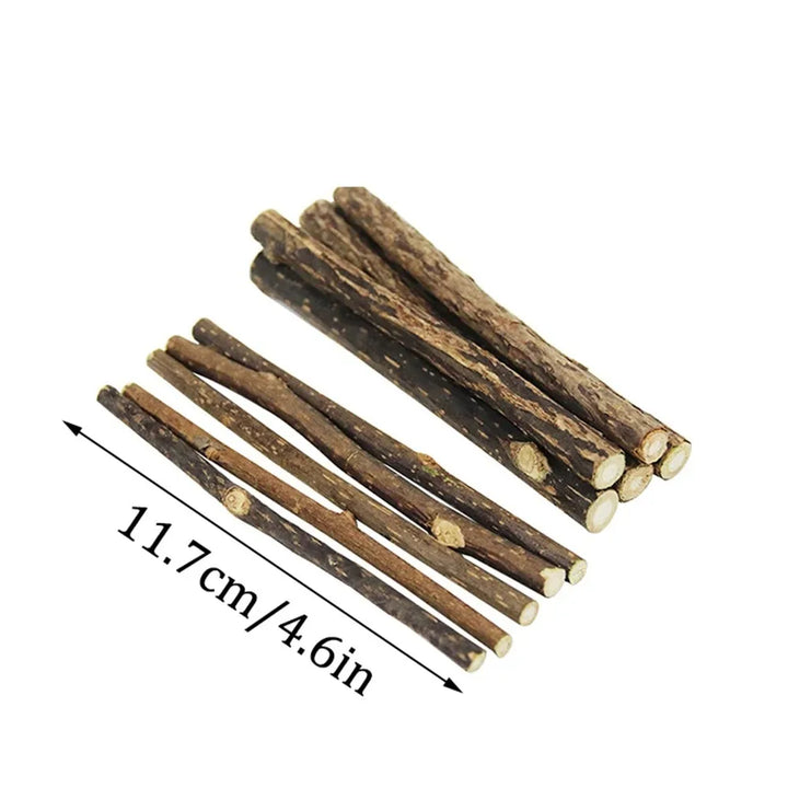 Natural Matatabi Cat Chew Sticks 15-Pack - Silvervine Catnip Dental Toy for Teeth Cleaning