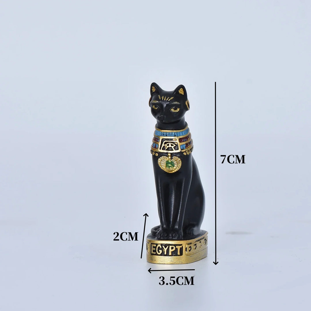Cat Statue Mini Egyptian Cat Goddess Resin Decor For Home And Garden Retro Gift Idea
