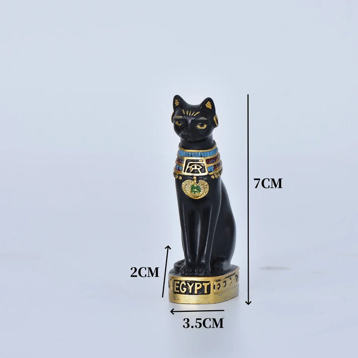 Cat Statue Mini Egyptian Cat Goddess Resin Decor For Home And Garden Retro Gift Idea