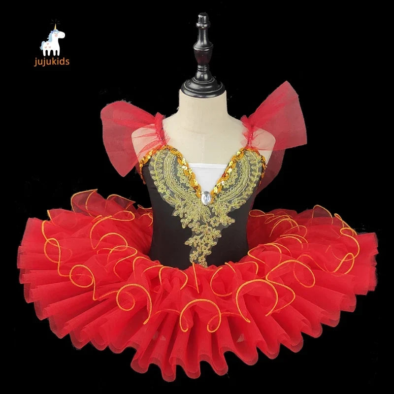Lightweight girls ballet tutu - pancake-style, polyester, for recital performances