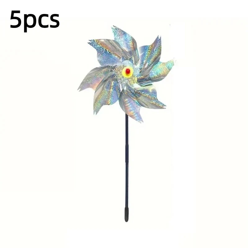 Bird Repeller Reflective Windmill Pinwheels 5 Pack Garden Deterrents For Yard And Orchard Backyard 2026 Eco-Friendly