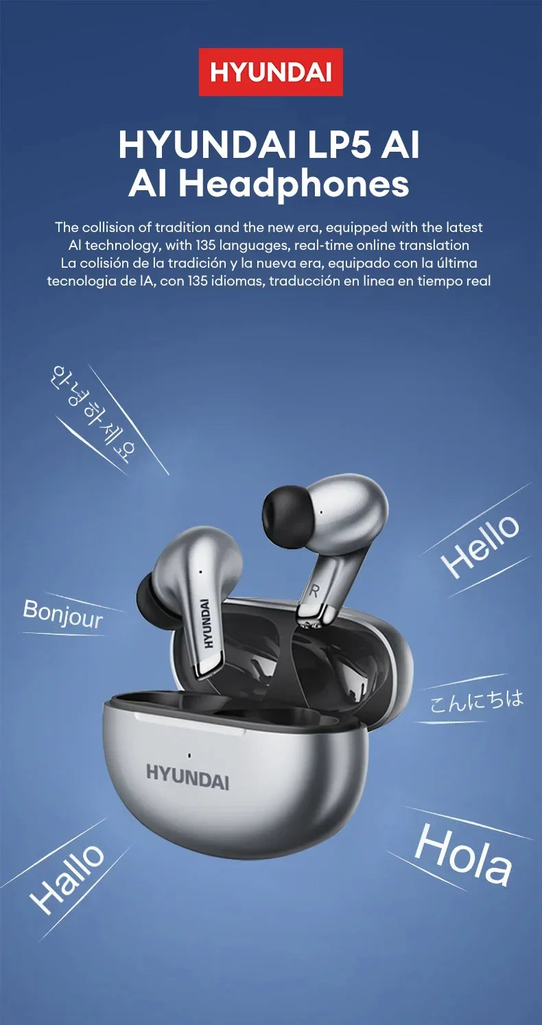 Bluetooth Earbuds AI Translator True Wireless With Mic