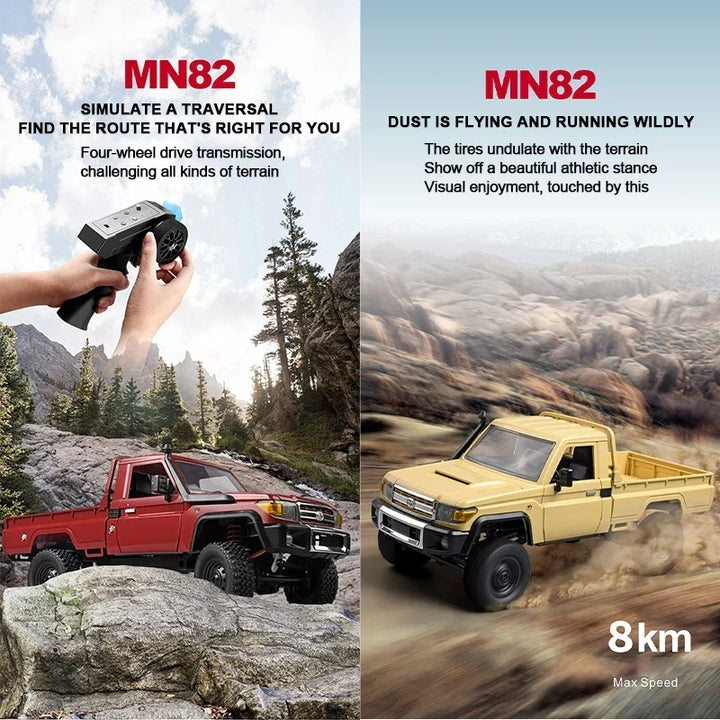 Remote Control Car 1/12 Scale 4WD Off Road RC Pickup Truck Toy For Kids Christmas Gift